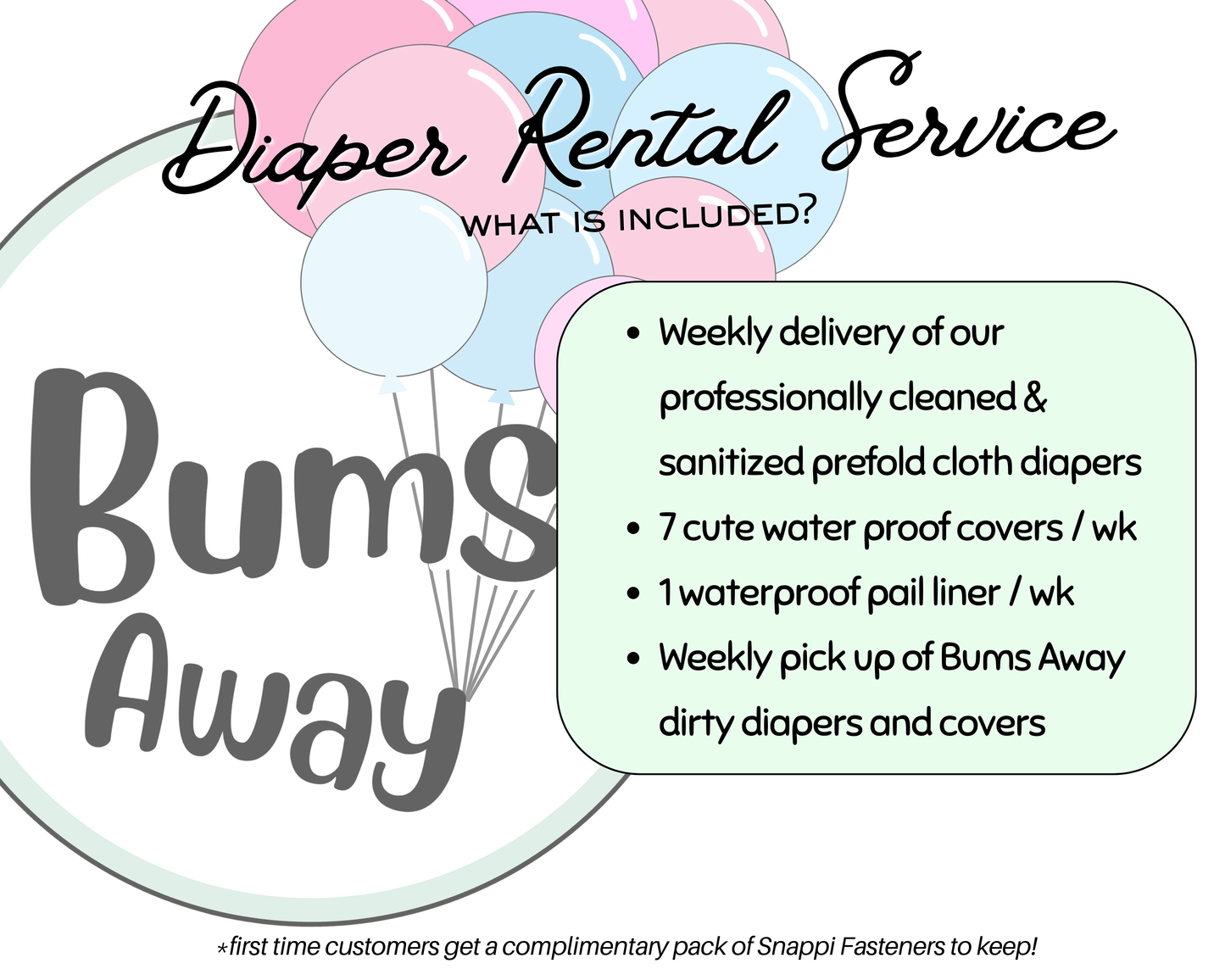 Bums Away- Prefold Package